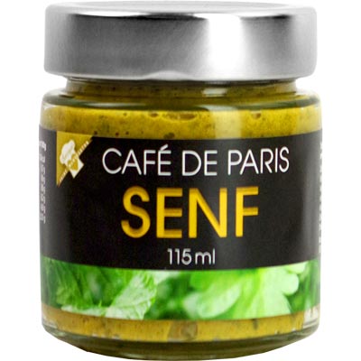 Senf Café de Paris Senf  mit Gewürzmischung   Vegan  hausgemacht BARRIQUE-Feine Manufaktur Niedersachsen Deutschland 115mlGlas