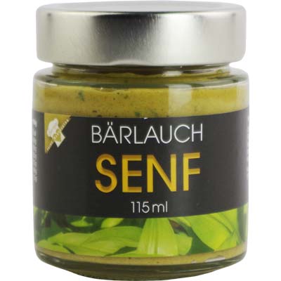 Senf Bärlauch-Senf  Senf m.frischem Bärlauch   Vegan  BARRIQUE-Feine Manufaktur hausgemacht Niedersachsen Deutschland 115mlGlas