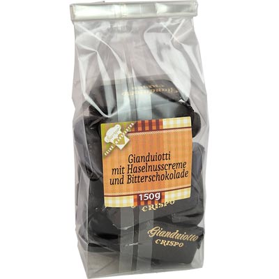 Gianduiotti Zartbitter  Haselnusscreme-Pralinen   Vegetarisch  BARRIQUE-Feine Manufaktur Kampanien Italien 150g-Pack