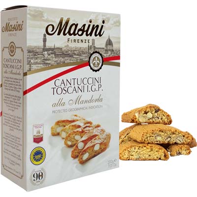 Cantuccini Toscani IGP  Mandelgebäck aus Italien   Vegetarisch  Biscottificio Pietro Masini Toskana Italien 200g-Pack