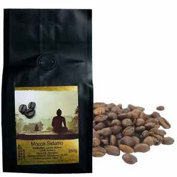 Kaffeebohnen Mocca Sidamo  ganze Bohnen,100% Arabica   Vegan  Rösterei Machwitz Sidamo Äthiopien Deutschland 250g-Pack