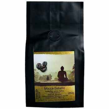 Kaffeebohnen Mocca Sidamo  ganze Bohnen,100% Arabica   Vegan  Rösterei Machwitz Sidamo Äthiopien Deutschland 250g-Pack