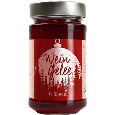 Wein-Gelee Glühwein     Vegan  BARRIQUE-Feine Manufaktur hausgemacht Niedersachsen Deutschland 250g-Glas