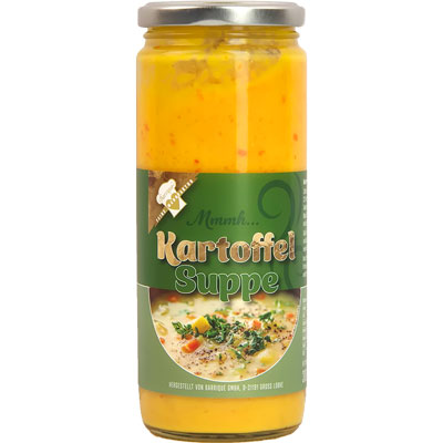 Kartoffel Suppe  Karotten-Kartoffel Suppe   Vegan  BARRIQUE-Feine Manufaktur hausgemacht Niedersachsen Deutschland 440mlGlas