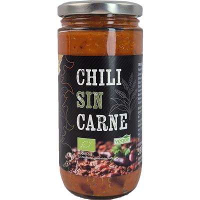 Chili sin Carne  Veganes Bohnengericht  Bio Vegan  BARRIQUE-Feine Manufaktur hausgemacht Niedersachsen Deutschland 390mlGlas