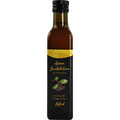 Essig-Balsam Aronia  Essig Zubereitung 24cl-Fl   Vegan  BARRIQUE-Feine Manufaktur hausgemacht Niedersachsen Deutschland 240ml-Fl