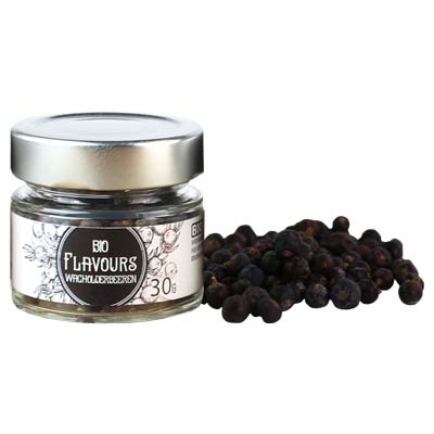 Wacholderbeeren  für Gin,30g  Bio vegan  BARRIQUE-Feine Manufaktur  Deutschland 30g-Glas