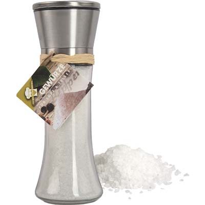 Meersalz Mittelmeer grob Mühle  in Salzmühle   Vegan  BARRIQUE-Feine Manufaktur Mittelmeer Spanien 185g-Glas