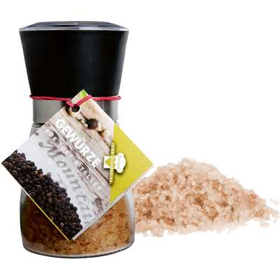 Meersalz Rauch Malt Whisky  in Salzmühle   Vegan  BARRIQUE-Feine Manufaktur hausgemacht Niedersachsen Deutschland 185g-Glas