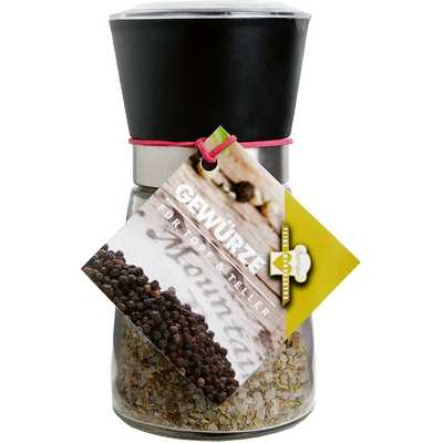 Meersalz mit italien.Kräutern  in Salzmühle  Bio Vegan  BARRIQUE-Feine Manufaktur hausgemacht Niedersachsen Deutschland 155g-Glas