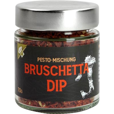 Bruschetta Dip  Gewürzzubereitung   Vegan  BARRIQUE-Feine Manufaktur hausgemacht Niedersachsen Deutschland 70g-Glas