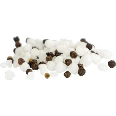 Pfeffer-Salz 'Black & White'  in Salzmühle  Bio Vegan  BARRIQUE-Feine Manufaktur hausgemacht Niedersachsen Deutschland 150g-Glas