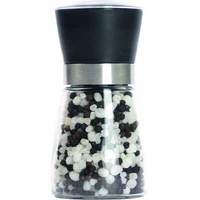 Pfeffer-Salz 'Black & White'  in Salzmühle  Bio Vegan  BARRIQUE-Feine Manufaktur hausgemacht Niedersachsen Deutschland 150g-Glas