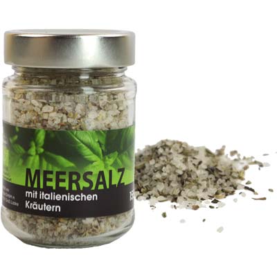 Meersalz mit Kräutern Provence  mit Kräutern der Provence  Bio Vegan  BARRIQUE-Feine Manufaktur hausgemacht Niedersachsen Deutschland 155g-Glas