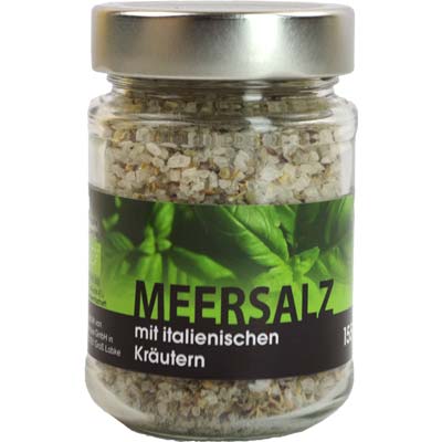 Meersalz mit Kräutern Provence  mit Kräutern der Provence  Bio Vegan  BARRIQUE-Feine Manufaktur hausgemacht Niedersachsen Deutschland 155g-Glas