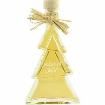 Bratapfel Likör Präsent  Tanne mit Apfelsaft-Likör   Vegan  BARRIQUE-Weihnachtsflaschen Niedersachsen Deutschland 200ml-Fl
