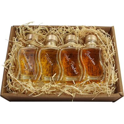 Präsent 'Papas Whiskyreise'  Präsentkorb 4 MaltWhiskys   vegan  BARRIQUE-Präsentservice  Deutschland 1Stück